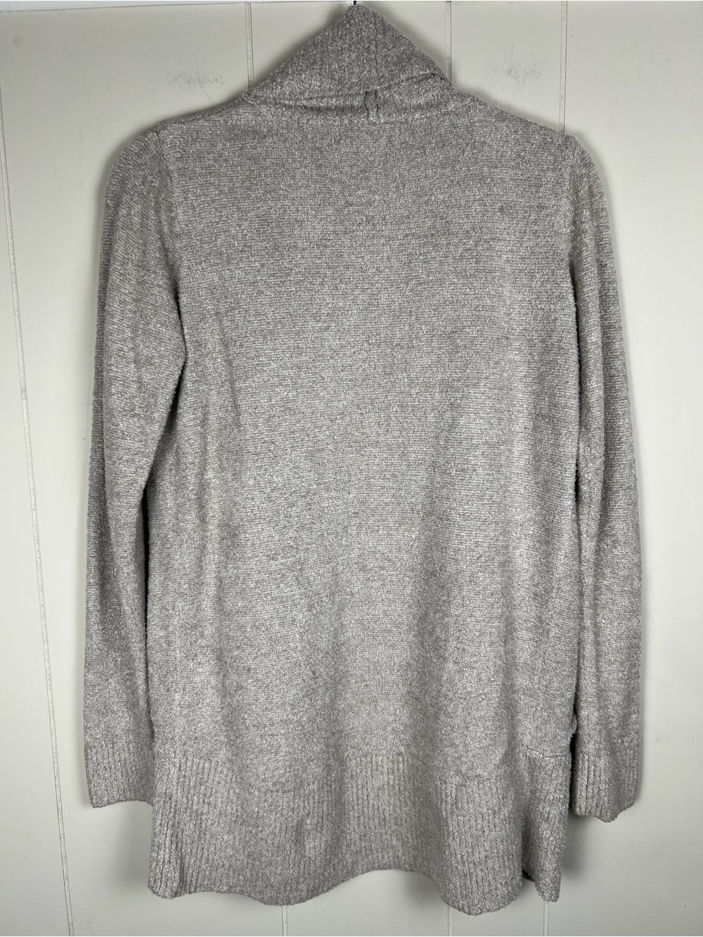 Barefoot Dreams Cozy Open-Front Shawl Collar Cardigan Oatmeal Grey Women’s Size - Picture 4 of 10